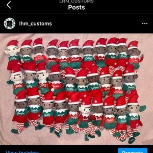 2  elf boy elves 4 Santa buckets